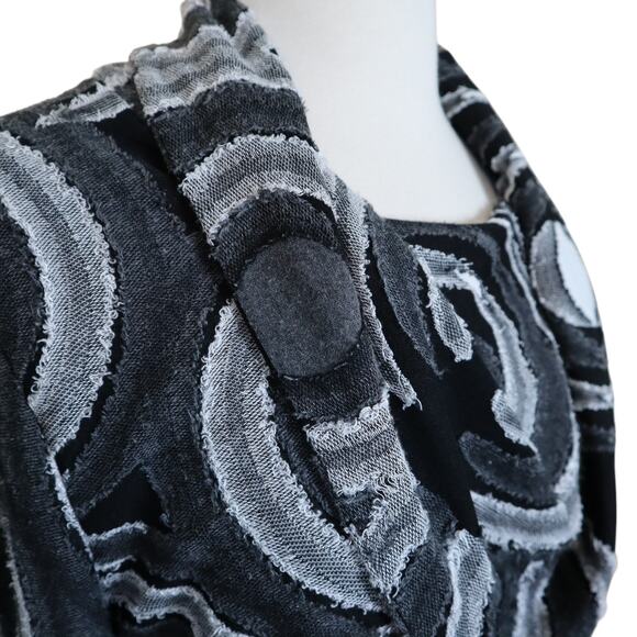 Feratelli Womens Vintage Cowl Neck Tunic Size Large Artsy Art To Wear Patchwork - Picture 4 of 9